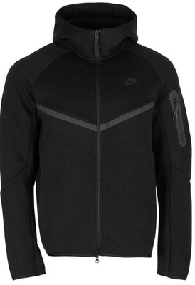 Nike Air Tech Fleece Windrunner Black Hoodie Full Zip Men Sz XL