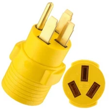 Kanayu 50Amp RV to Stove Adapter Compatible with NEMA 14-50P to 10-50R, Yellow