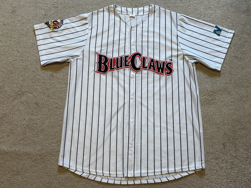 Lakewood Blue Claws 20th Season 2001-2020 SGA Adult L Jersey Rare Success NWOT
