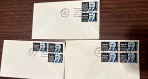 FDC 1965, 5c Robert Fulton, 1965 (Lot of 3: 2x,3x,4x)