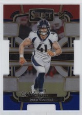 2023 Panini Select Concourse Red & Blue Prizm Die-Cut Drew Sanders #30 0b3