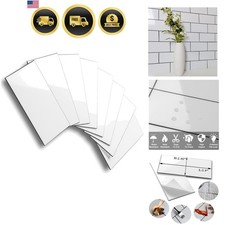 3" x 6" Thick PVC Peel and Stick Backsplash, Subway Tile Peel and Stick Wall ...