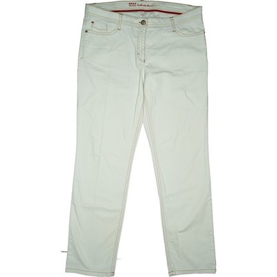 Brax 44 L32 Jeans Hose weiß Damen Jenny Pipe Stretch mid R. Straight Praxis W34