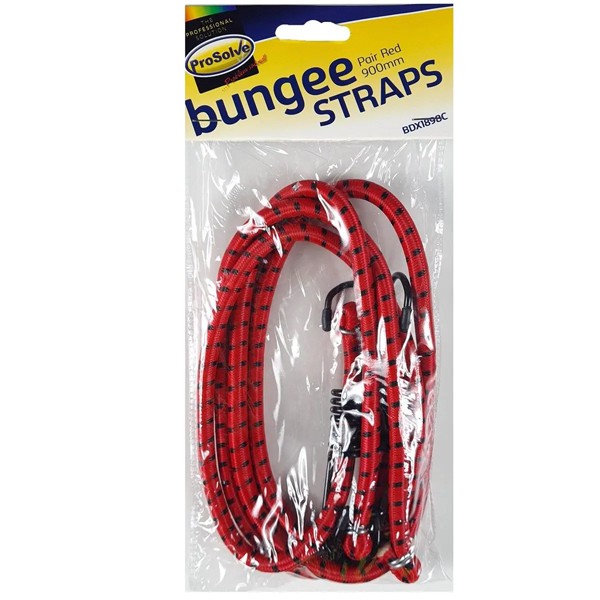 B&Q -  900mm Bungee Straps Red Pack Of 2 - Image 2