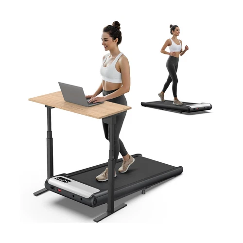 COZYINN Walking Pad Treadmill, Under Desk Treadmills with 10% Incline for Hom...