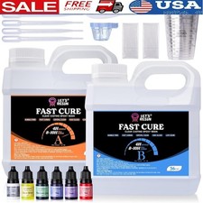 Fast Cure Epoxy Resin Kit Crafts Bubble Free Self Leveling Ideal Beginners New