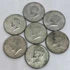 Silver Kennedy Half Dollars 1968 Silver Coins Lot Of 7 Beautiful Coins