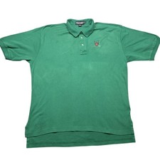 Polo Golf Ralph Lauren Polo Shirt Mens XL Green Crest Embroidered Golf Classic