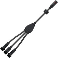 Weatherproof 3-Pin Y Splitter Connector for LED Lights - 1 Male to 3 Female