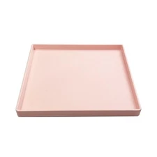 11x11 inch Pink Square Serving Tray Sturdy Countertop Organizer Decorative