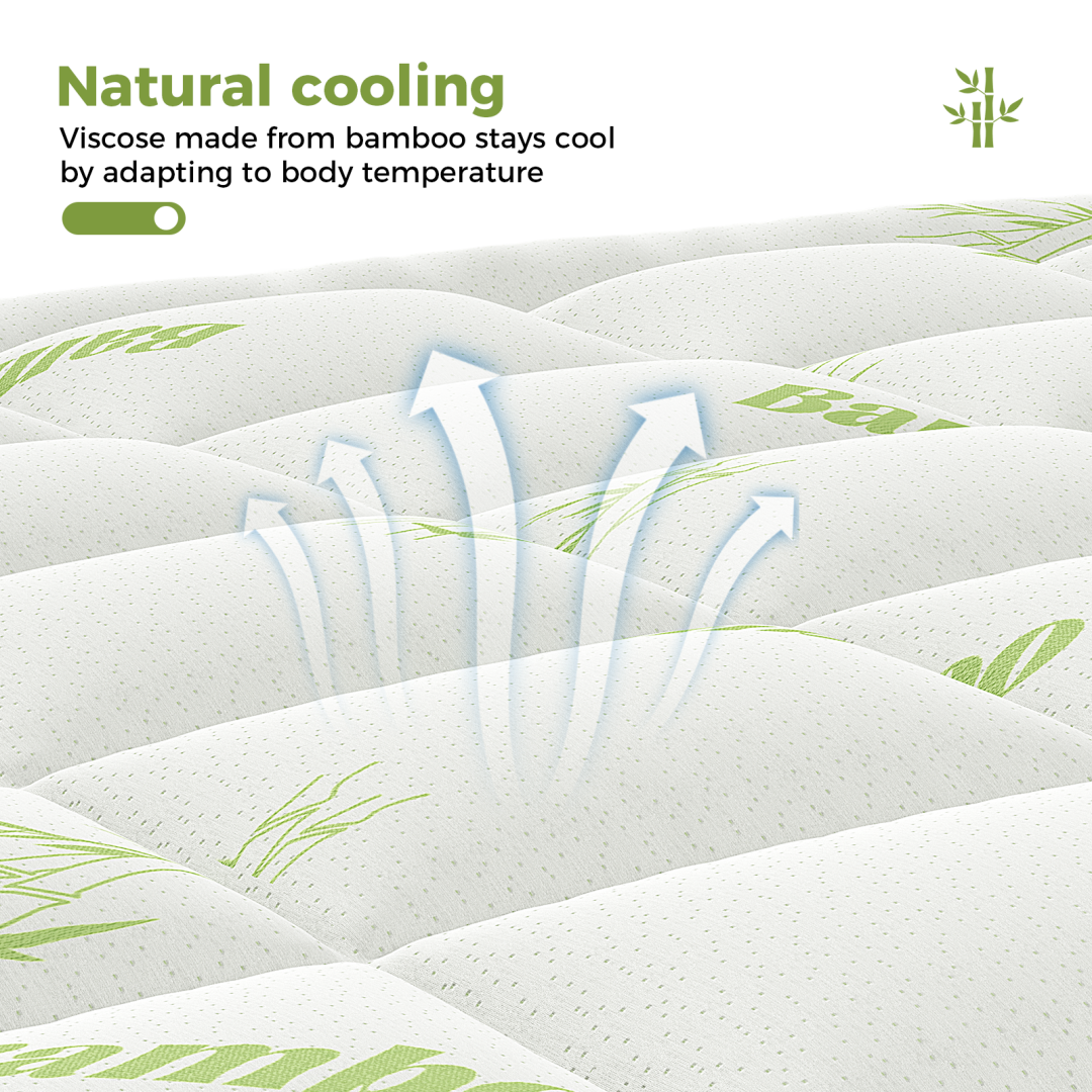 Mattress Protector, Thickened Mattress Pad With Bamboo Fiber Viscose Filling-image