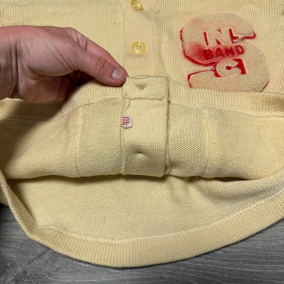 Vintage 50s Letterman North Carolina State College Cardigan Sweater Size 40 S - Image 4 of 4