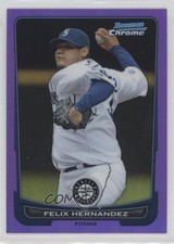2012 Bowman Chrome Purple Refractor 143/199 Felix Hernandez #55 8k4