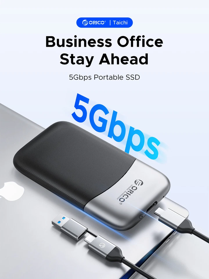 ORICO 1TB Portable SSD 460MB/S 2.5 " External Solid State Drive Type-C 5Gbps US - Image 3 of 4