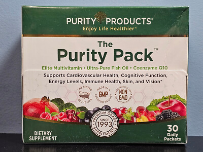 Purity Products The Purity Pack 30 Daily Multivitamin Packets - New! Exp 8/25