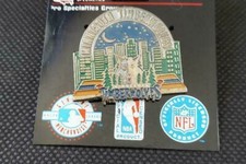 NBA Minnesota Timberwolves Downtown Skyline Pin Wolves Basketball 