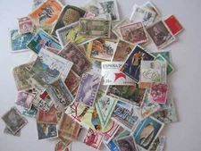 Postage Stamps 100 different World Mix off paper