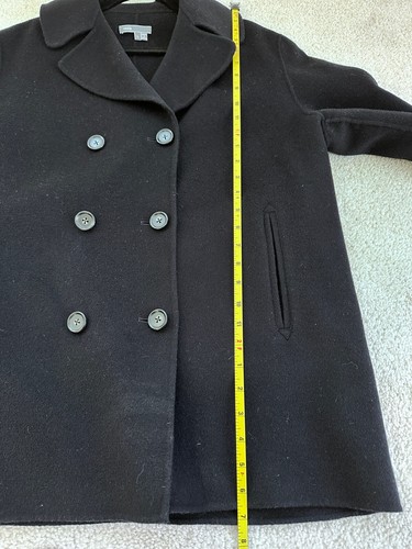 VINCE Double Breasted Navy Blue Wool Coat, Ladies Large, $495 - Picture 8 of 9