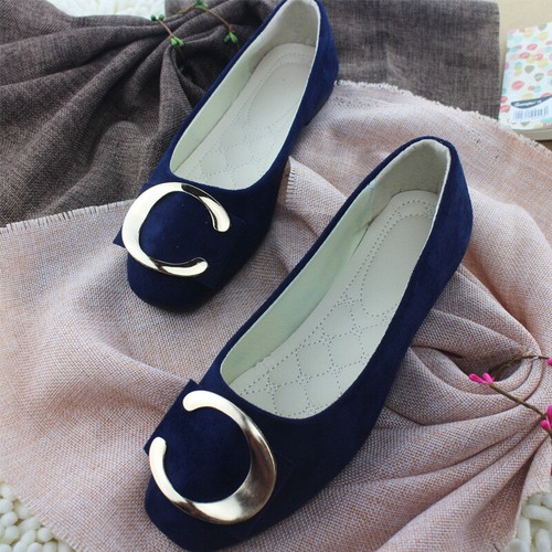 Ladies Womens Pumps Ballet Ballerina Dolly Flat Slip On Loafers Suede Shoes Size - Picture 4 of 29