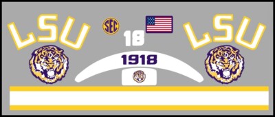 FULL SIZE LSU Tigers Helmet Alternate Decals - 3 designs to choose from