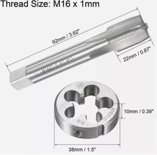 M16 X 1 HSS Tap and Die Set Thread Tap and Ro...