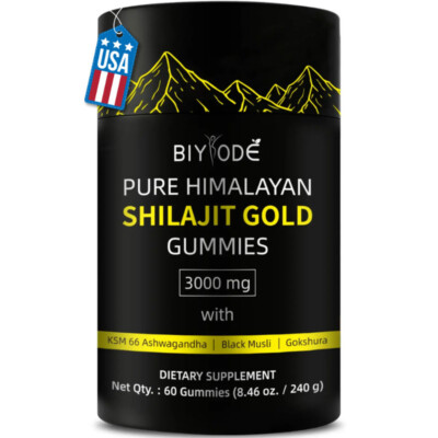 Himalayan Acid GOLD Gummies, Organic, Extremely Potent 3000 mg, Fulvic Shilajit