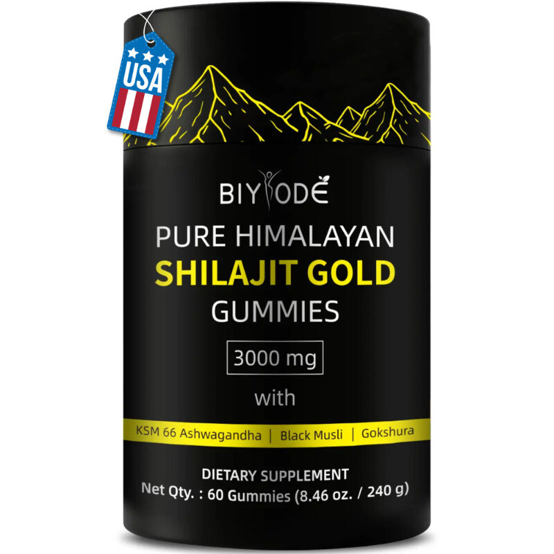 Himalayan Shilajit GOLD Gummies, Organic, Extremely Potent 3000 mg, Fulvic Acid