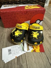 NIB  Kids' Crocs x Pokemon Pikachu Classic Clog Shoes Size c6