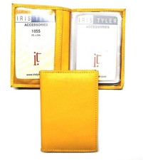 Credit Card Holder Organizer  - Yellow Leather - New