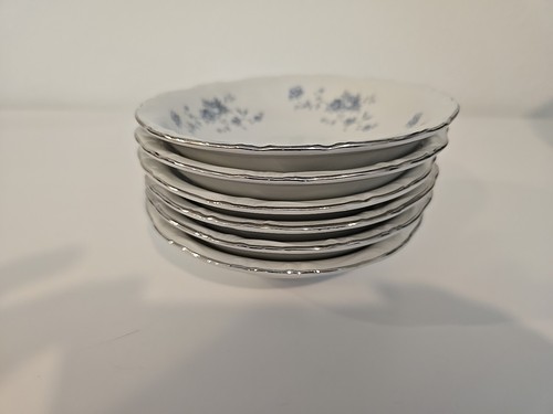 6 Johann Haviland BLUE GARLAND 5 1/8" FRUIT Berry SAUCE Dessert BOWLS Bavaria - Picture 10 of 12