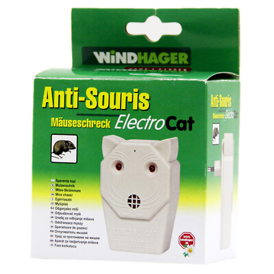 Mäuse Vertreiber Ultraschall Nagetier Schreck Abwehr Electro Cat Windhager 688