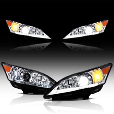 For 2010 2011 2012 Lexus Es350 Vland Chrome Headlights Xenon Afs Front Lamps