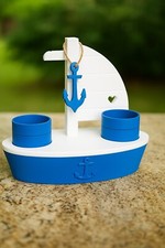 Nautical Themed 3D Printed Toothbrush Holder Stylish Functional Bathroom