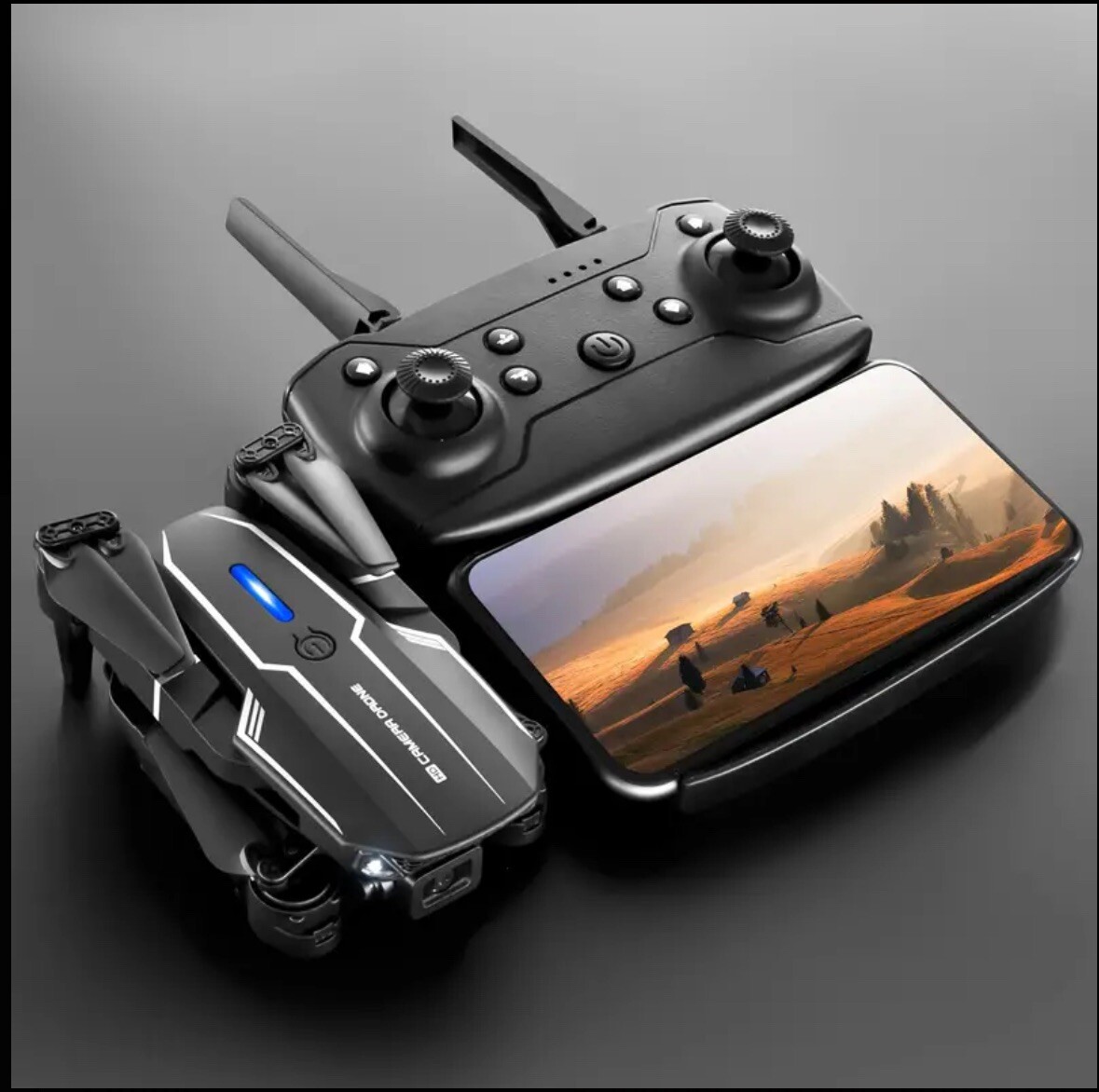 E88 WiFi FPV Foldable HD Wide-Angle Dual Camera RC Drone-image