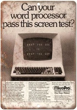 MicroPro Word Processor WordStar Ad Vintage Reproduction  Metal Sign D79