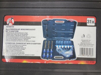 Kraftmann common rail diagnosis kit 31x with 24 adaptors 3d-42929