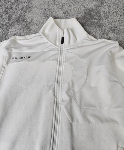 G-star Raw 3301 Block R Vest SW L/S Jacket Mens Extra Large White thick jacket - Picture 3 of 11
