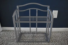 NEW Decor Therapy Wall Shelf Mountable Silver Brushed Nickel Fin Indoor Storage