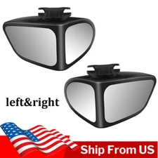2 Side Car Blind Spot Convex Mirror 360° Adjustable Rear View Parking Mirror