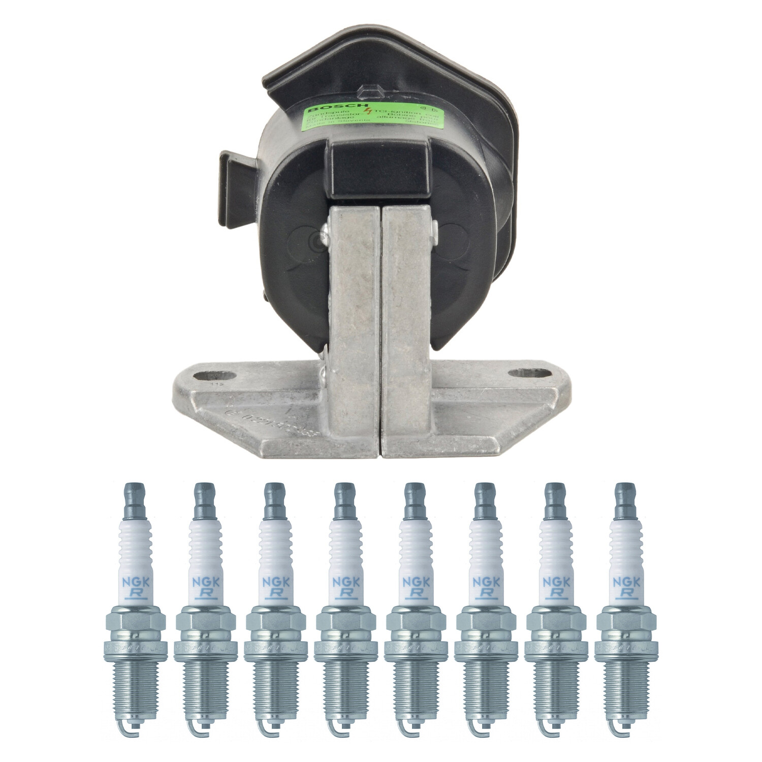 Bosch Ignition Coil NGK 8 V-Power Spark Plug Kit For SL500 500SL Azure W150 V8