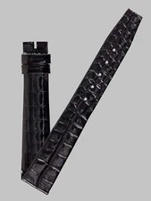 Universal Geneve 17mm x 14mm Vintage Black Crocodile Strap
