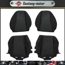 For Chevy Silverado 1500 2500HD 3500HD 07-14 Bottom Top Cloth Seat Cover Black