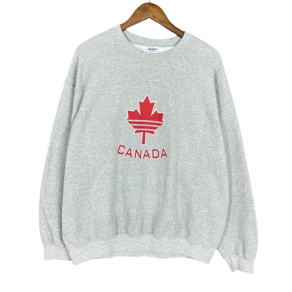 Canada Maple Leaf Graphic Pullover Sweatshirt Hea… - image 1