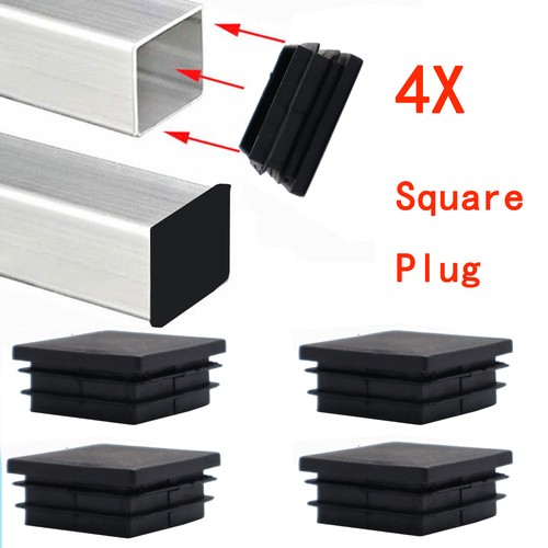 4X 1Inch Square Plugs End Caps Tubing Bung Inserts Blanking Home