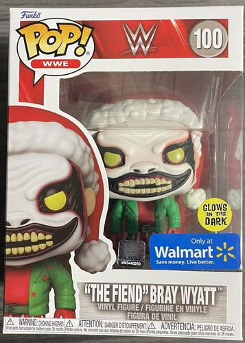 FUNKO POP WWE #100 "THE FIEND" BRAY WYATT GITD WALMART EXCLUSIVE NEW - Picture 3 of 4