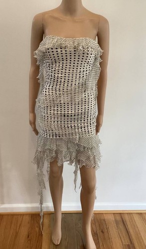 MINIVESTIDO ACANALADO PASARELA 2003 VINTAGE EMANUEL UNGARO TALLA 38 - Imagen 2 de 7