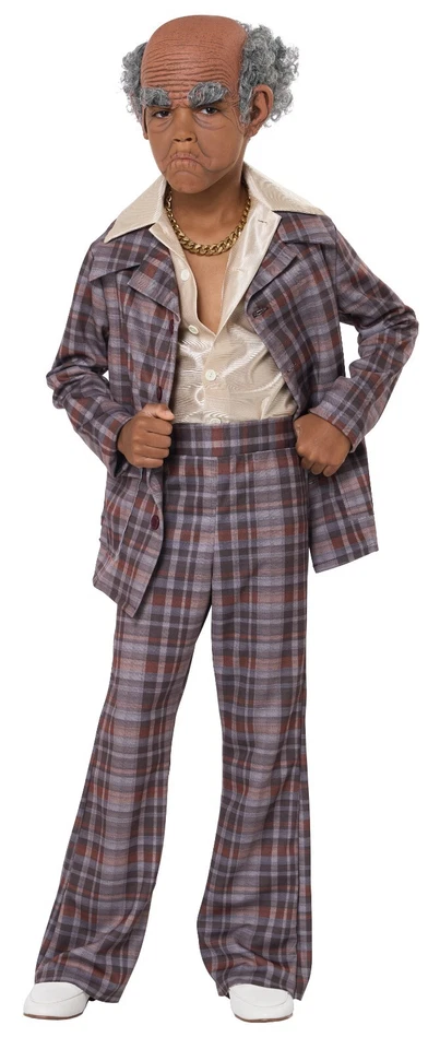 Rude Grandpa 70's  Old Man Cue Ball Child Costume Wig - Image 2 of 2