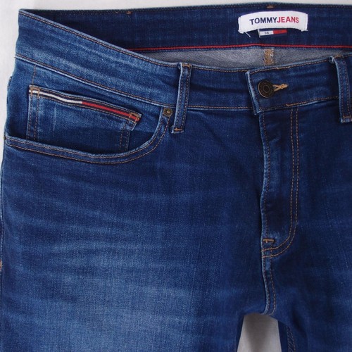Mens Tommy Hilfiger SCANTON SLIM Stretch Slim Straight Blue Jeans W38 L32 - Picture 2 of 7