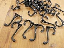 50 Coat Hooks Black Hat Hall Tree Cast Iron Vintage Look Storage Wall **READ**!