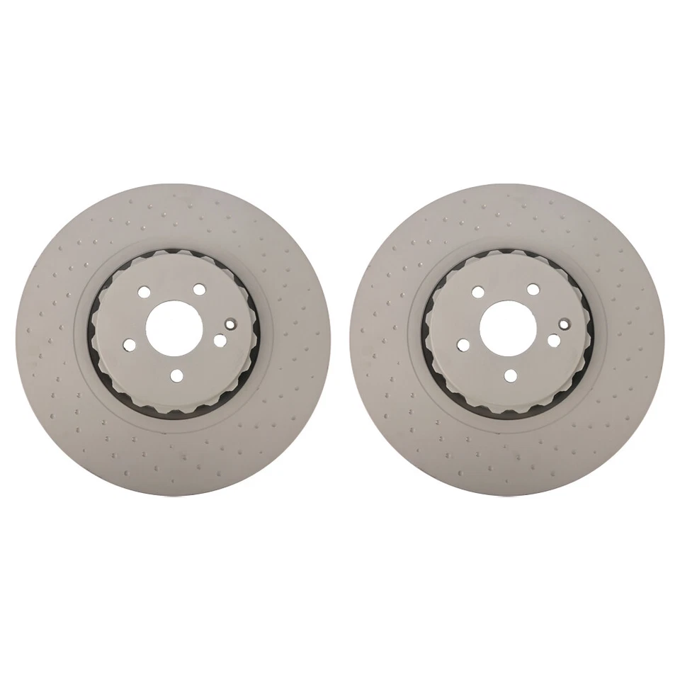 Front Brake Rotors Fit For Mercedes Benz S63 S65 Cl63 Cl65 Amg - Image 3 of 4